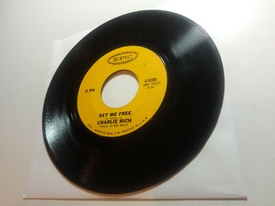 1968 Charlie Rich: Set Me Free / I'll Just Go Away [EX-] 7'' vinyl record Country