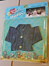 Vintage 1986 Tonka Pound Puppies POUND PURRIES Outfit Denim Jacket in Package