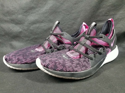 9.5 Running Shoes Slip On Black Pink 
