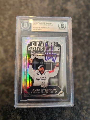 2020-21 UD TIM HORTON CUP WINNER SIGNED ALEXANDER OVECHKIN CARD