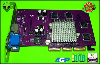 NVIDIA GEFORCE4 MX440 64MB AGP S-VIDEO VGA VIDEO CARD #12345