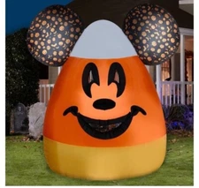 Gemmy Disney Halloween Mickey Mouse Candy Corn 9.5 FT Inflatable Light Up New