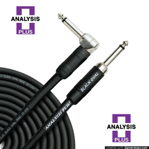 Analysis-Plus-20ft-Black-Oval-Guitar-Bass-Cable-with-Straight-Angle-Plugs
