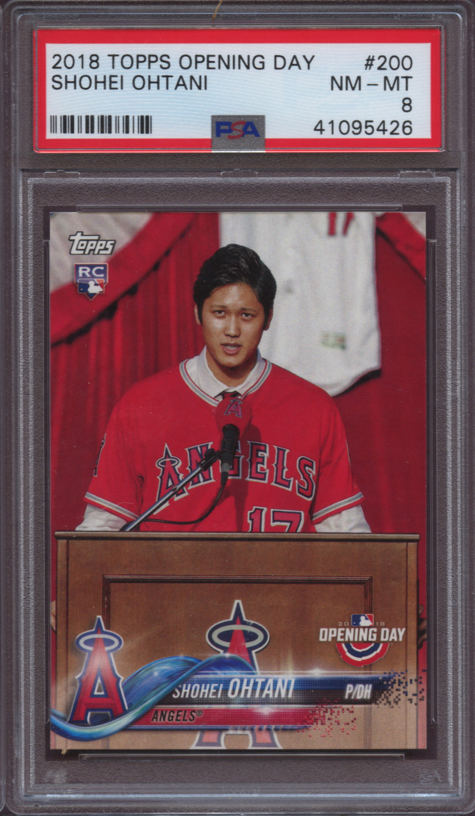 2018 Topps Opening Day 200 Shohei Ohtani PSA 8 Near Mint-Mint RC