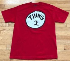 Universal Studios Thing 2 Dr. Seuss Orlando Florida Red Graphic T-Shirt Size L