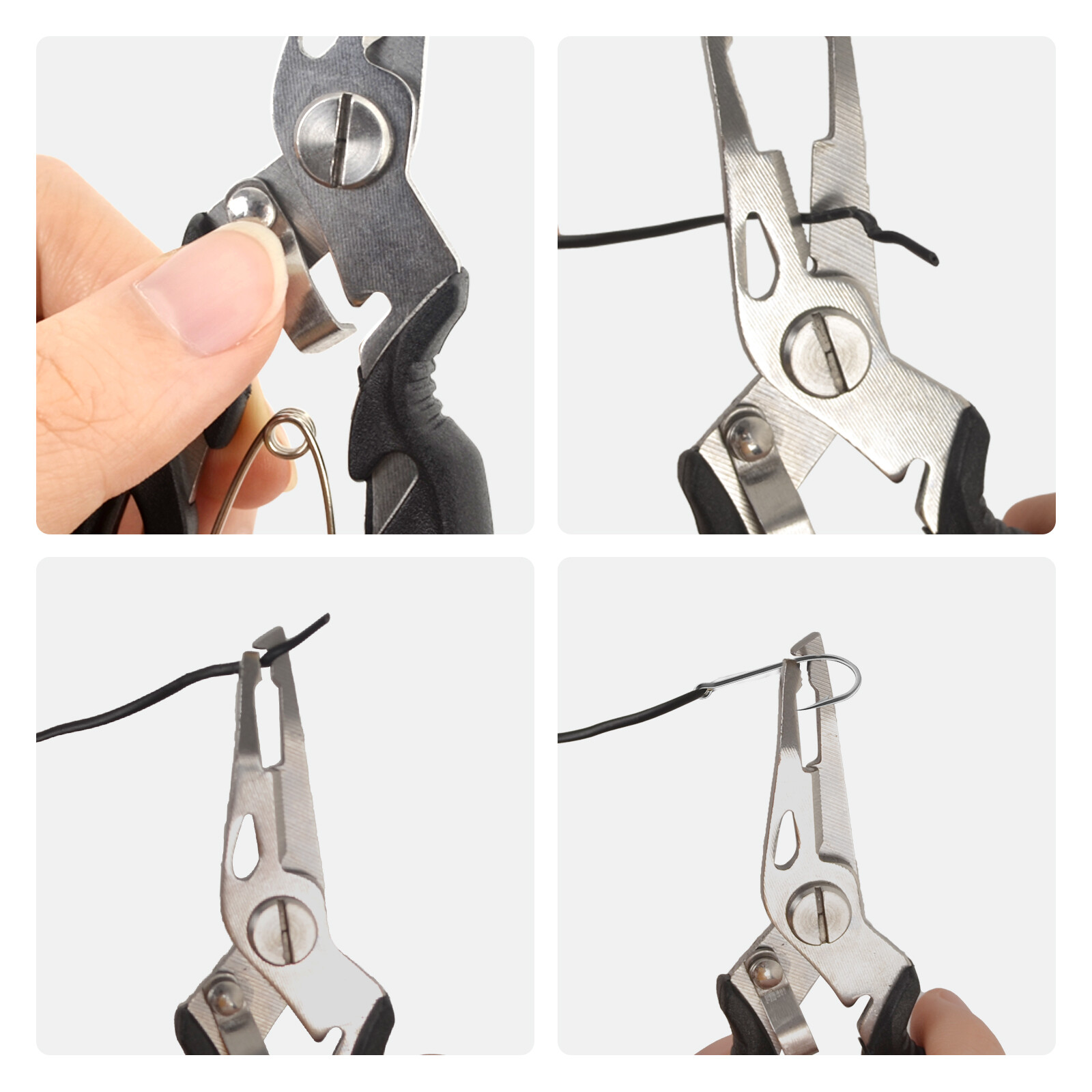 Fishing Plier Angling Scissors Line Cutter Hook Removal Set