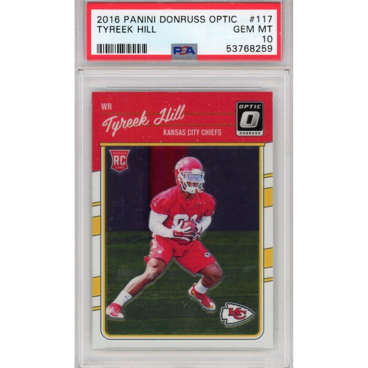 tyreek hill graded card GRADED 10 TYREEK HILL 2023 Select Die-Cut Red & Blue Prizm #209 Cheetah  Miami Dolphins Pristine Card