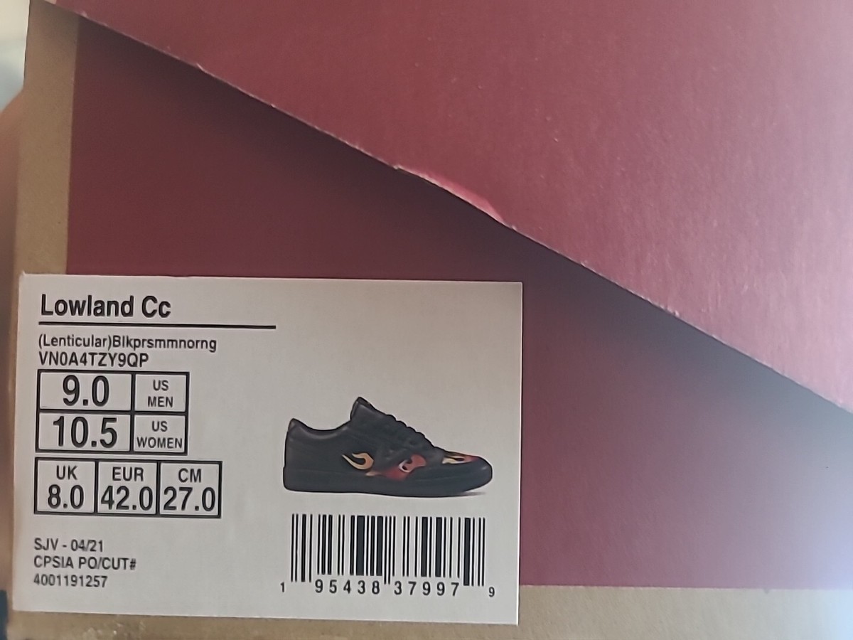 Size 11 - Vans LowLand ComfyCush “Lenticular - Black” Vans Lowland CC Lenticular Black Flame Men main image 3