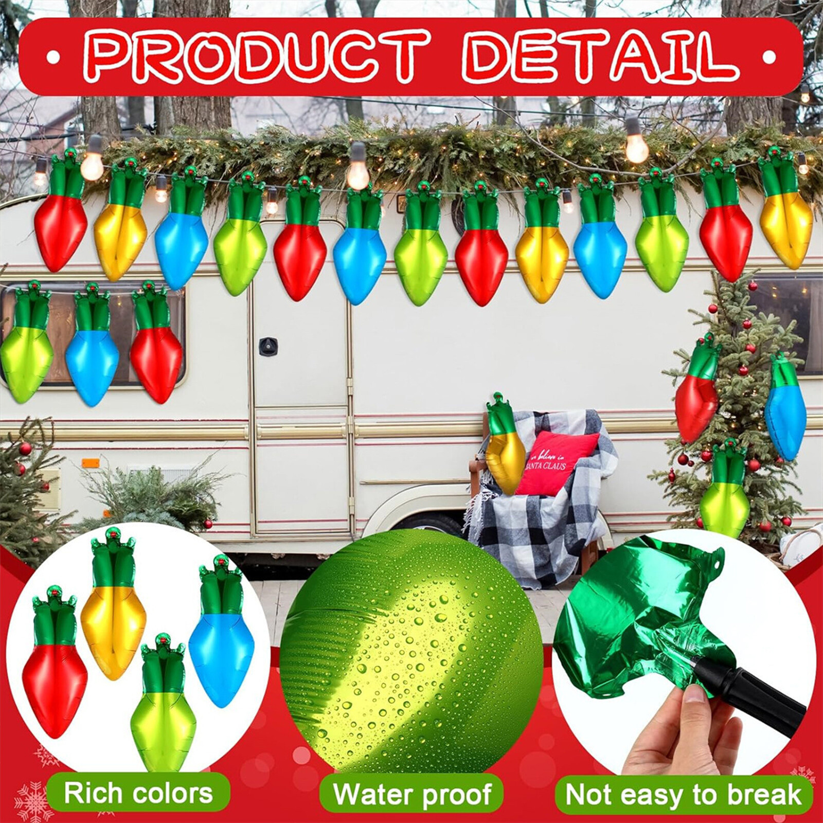 "100PCS Christmas Light Balloons for Festive Party Decor, 4 Color eBay