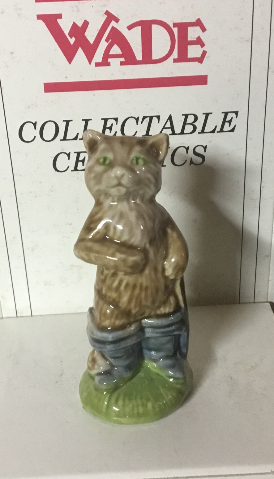 Wade England Large Nursery Rhyme Figurine Puss in Boots Blow Up sm chip