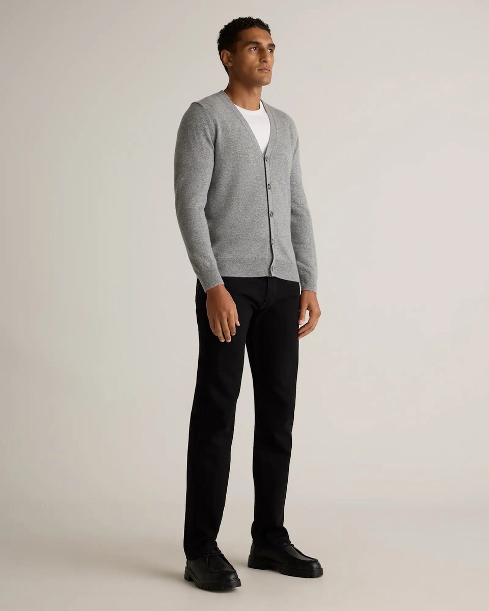 Maglione In Cashmere Quince – Girocollo Boxy, Grigio Medio, Taglia M