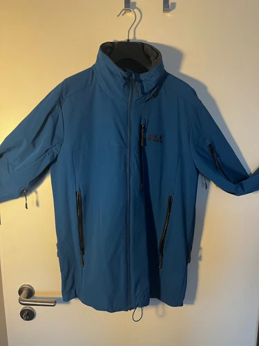 jack wolfskin softshelljacke herren - blau - größe s
