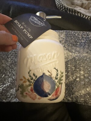 NWT Mason Craft & More 25% Soap Pump  Country Fig Collection Ceramic