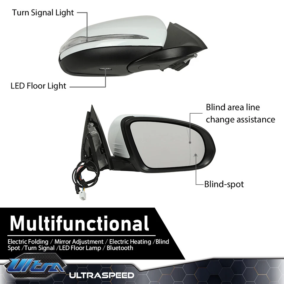 Espejo retrovisor lateral derecho punto ciego apto para Mercedes Benz Clase X253 GLC300 GLC350 Foto 4 de 4