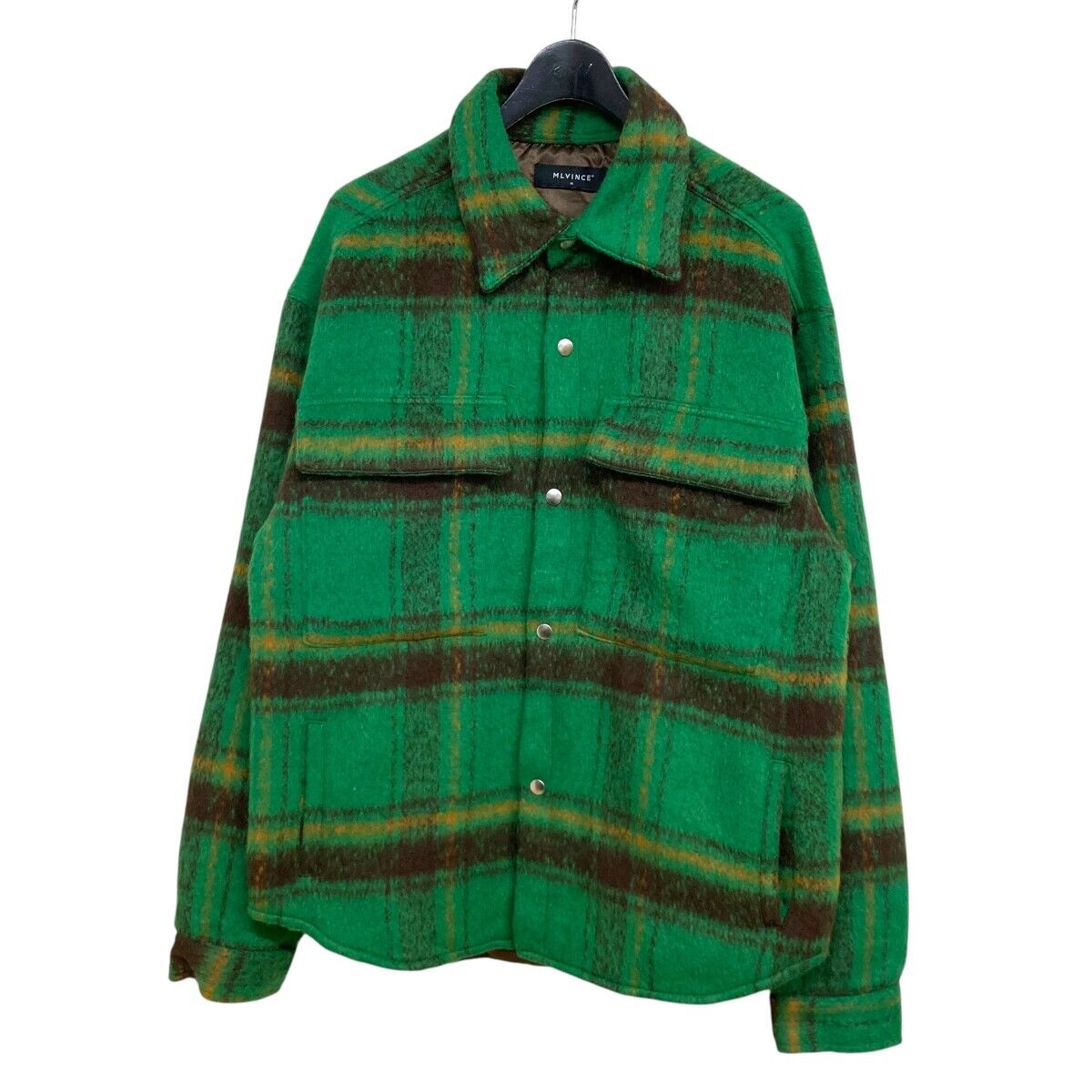Mlvince Oversized Check Jacket Shirt Green Size M 261224 Mlvince Oversized Check Jacket Shirt Green Size M 261224