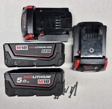 MILWAUKEE BATTERY HOUSING 3 Ah and 5 Ah GENUINE PLASTIC CASE REPLACEMENT M18