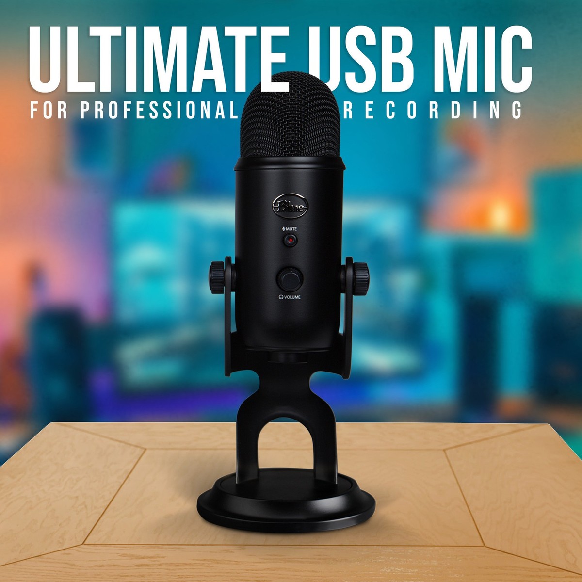Blue yeti アーム付き Blue Microphones with Knox Boom Arm Stand - Black for sale