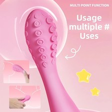 5 inch Dildo Rabbit Vibrator Octopus Clit G-Spot Massager for Women Lubricant