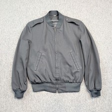 Neptune Garment Co Vintage Military Bomber Jacket L Black Wool Flight Pilot Coat