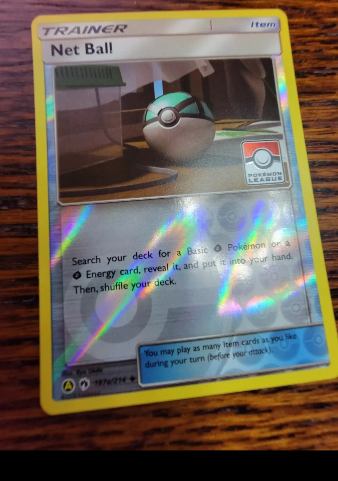 Pokemon Net Ball 187a/214 Pokemon League Promo October 2019 Season!!