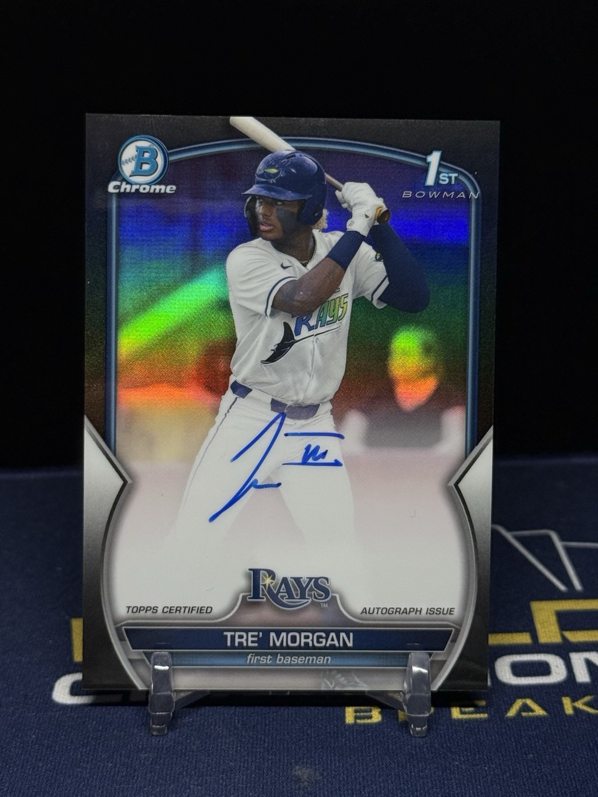 2023 Bowman Chrome Draft Tre Morgan Black Refractor 1st Rookie Auto /75
