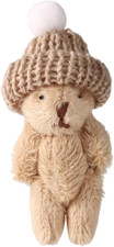 Mini Plush Worry Bear with Hat, Inspirational Toy in Box, Small supporter gift