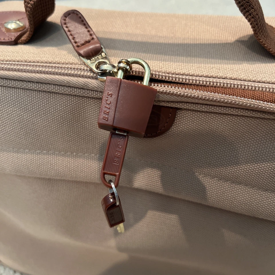 Bolso de mano pequeño Bric's Luggage bolso de cuero marrón y tostado cosmético Foto 3 de 4