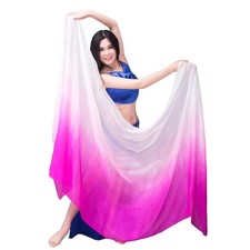 Women 100 Real Silk Belly Dance Veils Dancing Hand Scarves Gradual Color