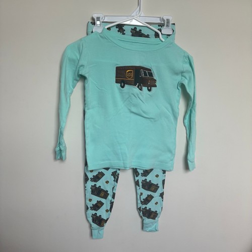 UPS Truck Pajama Set – Kids Size 10 – Unisex 2 Piece Blue PJ Set