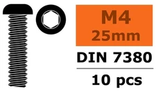 GForce - 4x25mm 10pcs Steel Round Neck Head Screws