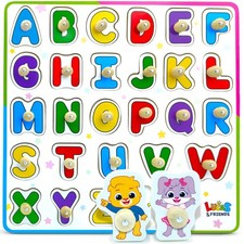 ABC Puzzle for Toddlers, Wooden Montessori Toys for Baby Boys and Girls, ABC ...
