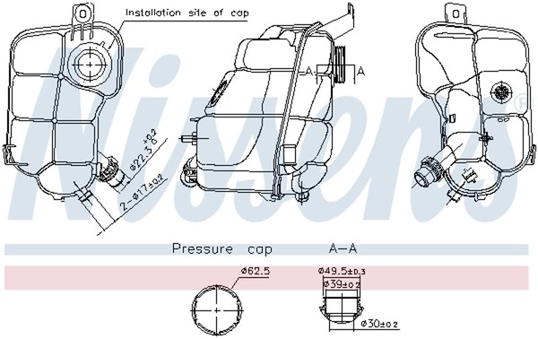 Nissens AusgleichsbehäLter KüHlmittel ** First FIT ** 996337 1,2 Liter FüR Ford-image