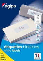 Agipa Universal-Etiketten, 105 X 49,39 Mm, Mit Abzieh-Hilfe
