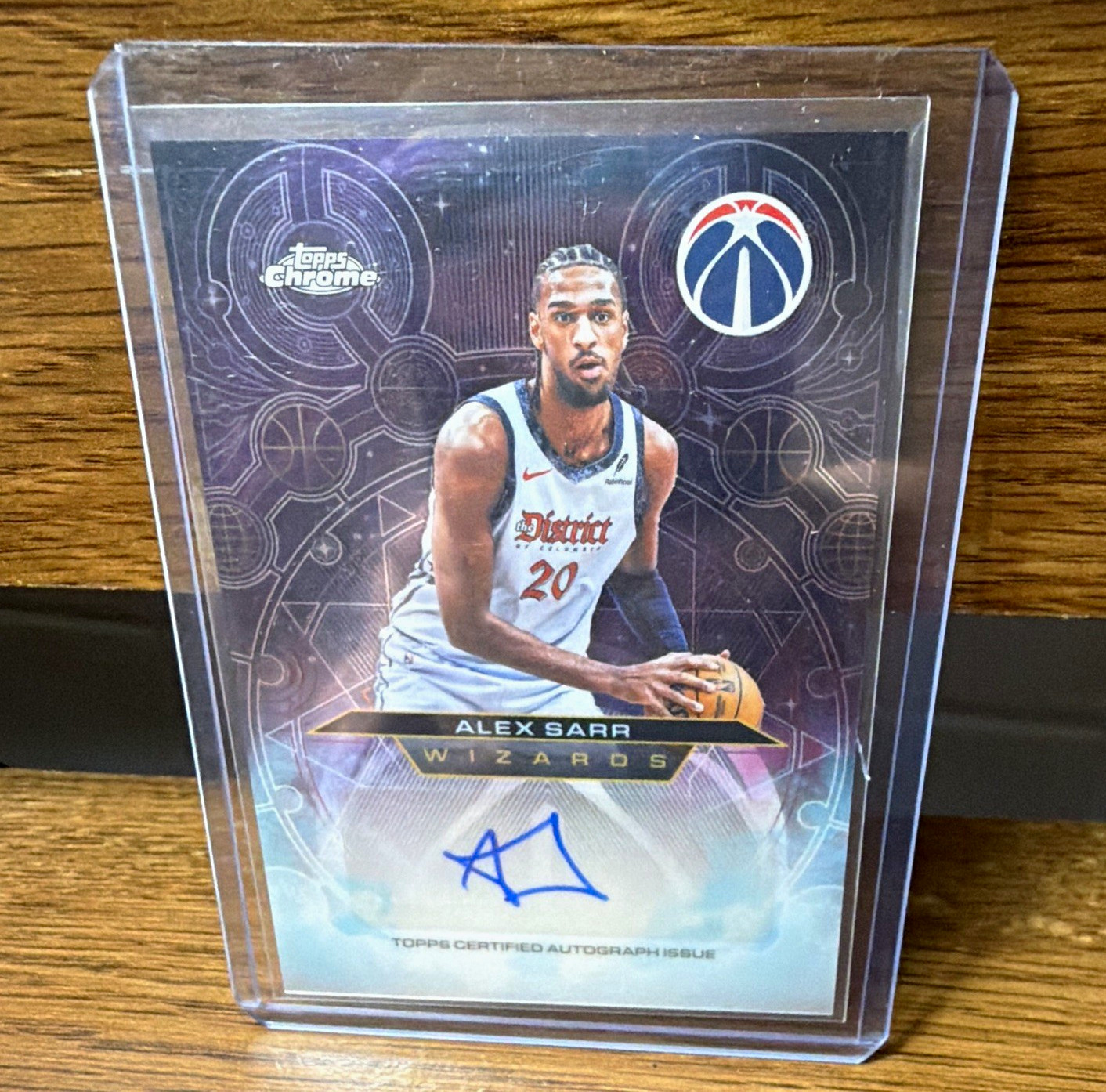 Topps 2025-26 Topps Chrome Update Alex Sarr Auto Wizards CH-AS Chromographs