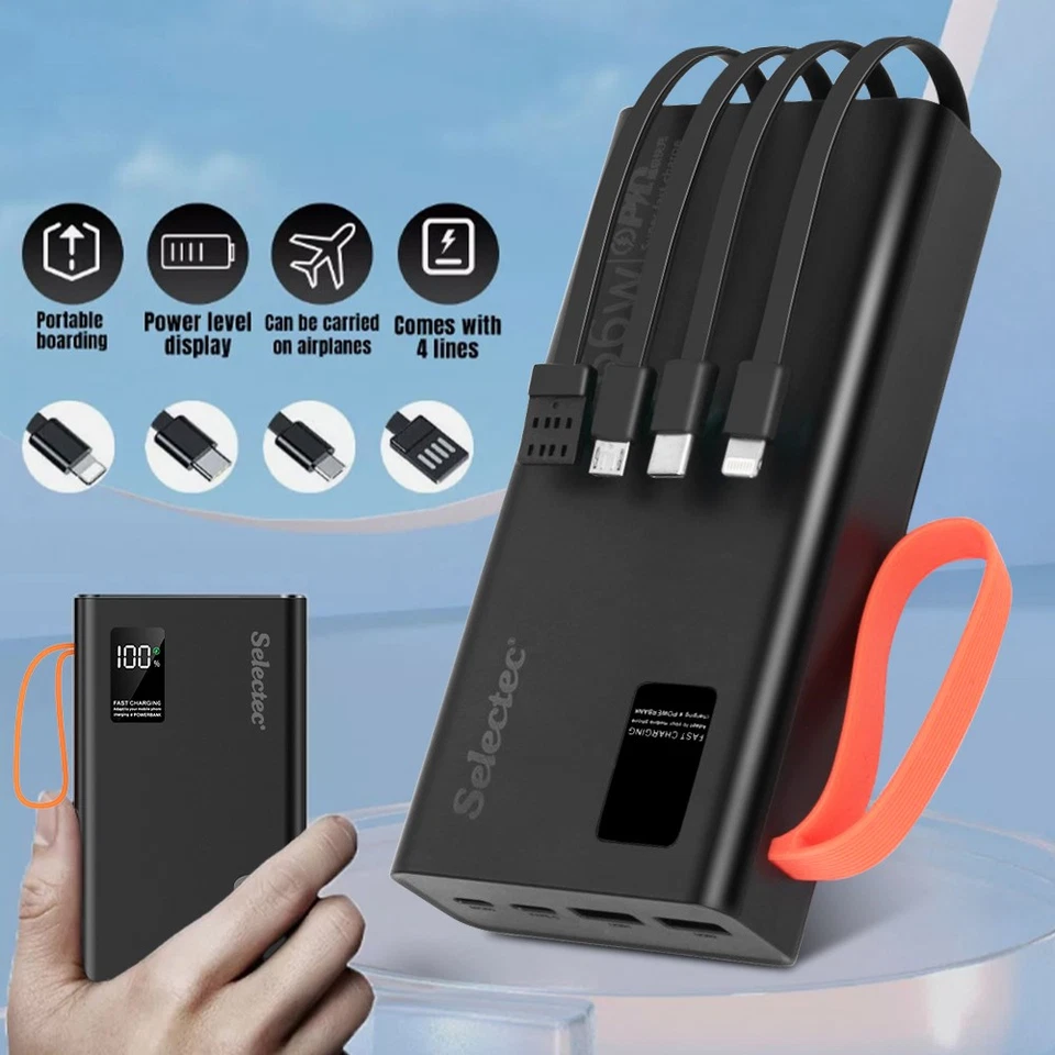 Powerbank 1000000mAh 66W USB-C Externer Batterie 4 USB Ladegerät für Alle Handys - Bild 3 von 4