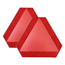 2 Pack Slow Moving Vehicle Triangle Sticker,8 X 7 Inch Diamond Grade Reflective