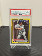 WYATT LANGFORD 2024 Bowman Chrome YELLOW PAPER #/75 GEM MINT PSA 10