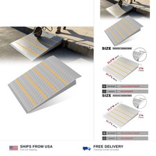 Shed Ramps, 33.5" x 31.7" Threshold Ramps for Doorways Home Steps, 800 Lbs Ca...