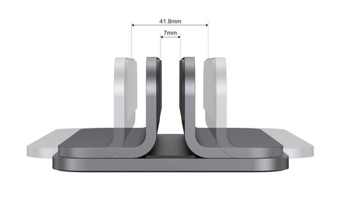 Aluminum Laptop Vertical Stand Organizer Sturdy Computer Holder Desktop - 第 2/8 張圖片