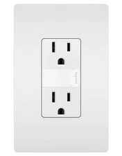 Legrand Radiant NTL885TRWPW 15 Amp Adjustable LED Night Light Outlet and Scre...
