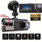 Dual Camera Dash Cam For Cars w/ IR Night Vision, 170°Wide Angle, Loop Recording