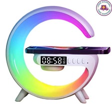 RGB Night Light 256 Colors Wireless Charging Lamp Bluetooth Speaker Alarm Clock