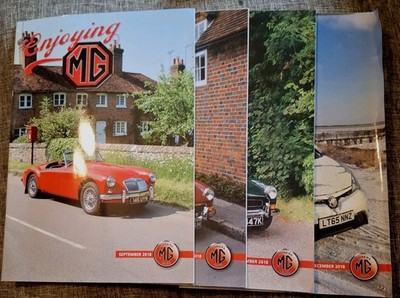 Enjoying MG, owners club magazine. sep, oct, nov, dec,  2018 Excellent condition
