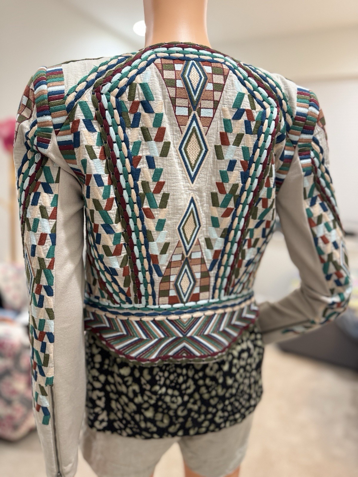 Bcbgmaxazria Runway Garret Embroidered Jacket Very Rare Size XXS image 2