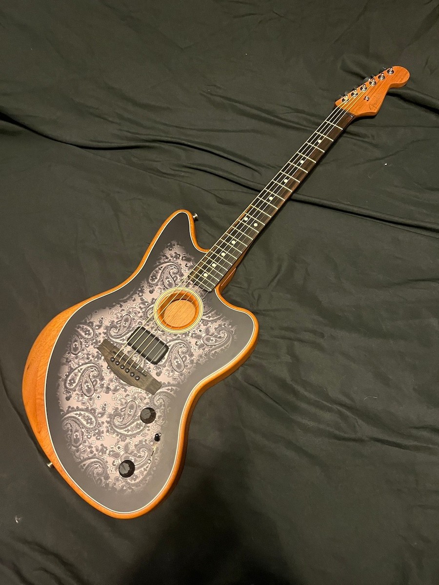 ギター American Acoustasonic Black Paisley Fender American Acoustasonic Jazzmaster Limited Edition