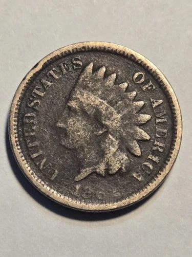 1862 Indian Head Cent 1c Penny, Fine Details, Env Damage - Exact Coin Shown
