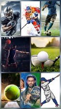 Mystery Pack Of 7 Cards Mix Bask Footb Soccer Tennis golf Wwf Base-ball Hockey 