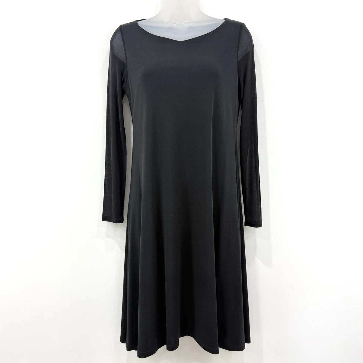 green emerald velvet dress Eileen Fisher