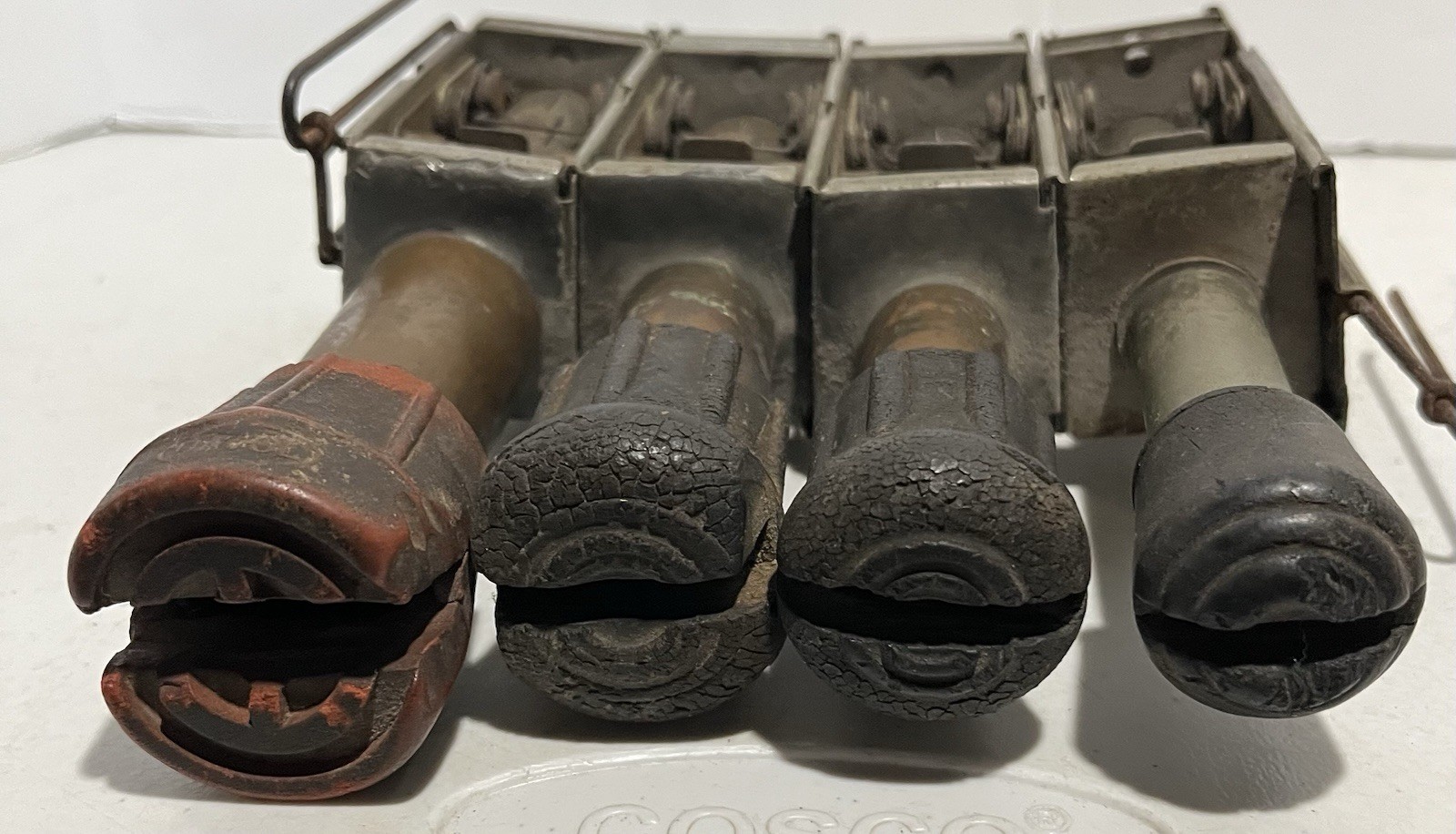 Vintage Trolley Bus Coin Token Changer 4-Barrel Belt Worn