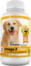 Amazing Omega 3 for Dogs - Omega 3 Fish Oil for Dogs Supplement for Itchy Ski...